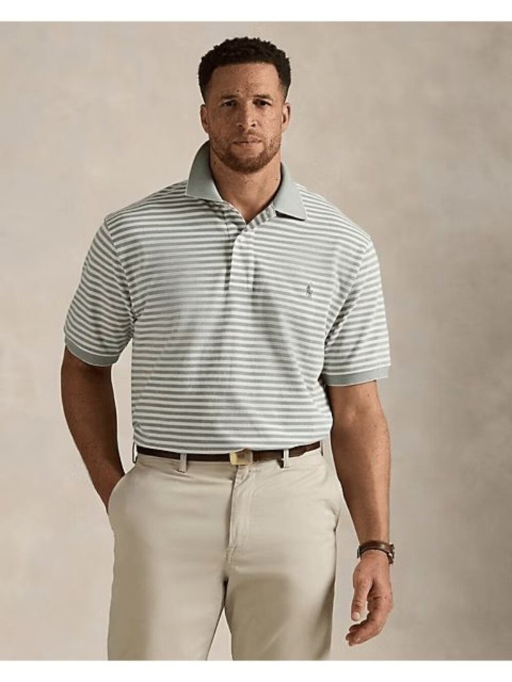 NWT Ralph Lauren Striped Oxford Mesh Polo Shirt Multicolor Mens Size 3LT and 3XB